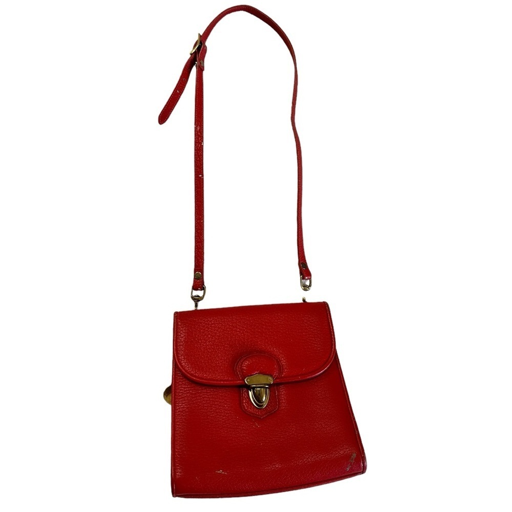 Dooney & Bourke Red Leather Crossbody bag Size 7.5 x 7.5”